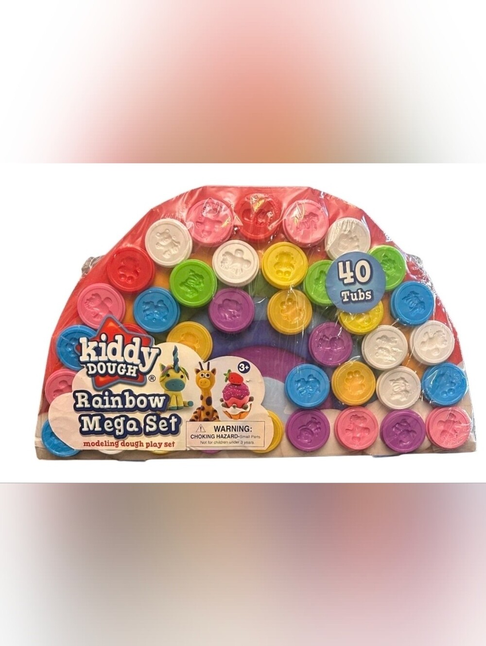 Kiddy Dough Rainbow Mega Set 40 Tubs Modeling Jumbo PlaySet Creative Play New